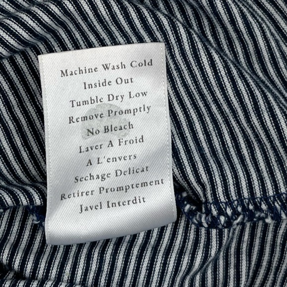 Frank & Eileen Tee Lab Scoop Neck Navy Micro Stripe T-Shirt Size Medium - Picture 5 of 9